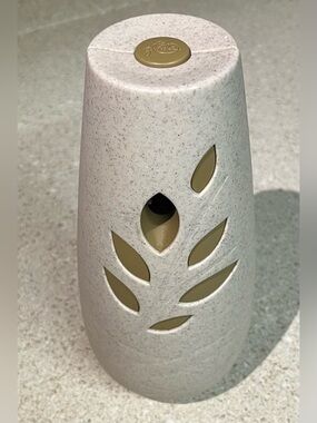 Glade Automatic Air Freshener Spray Holder Dispenser Stone Tan Leaf Cutout